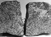 Meteorit Naskhla, vlevo dole vypařený pes