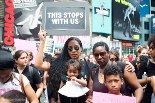 Demonstrace Black lives matter na Times Square