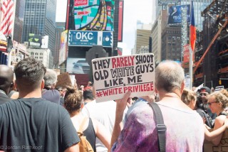 Demonstrace hnutí Black lives matter na Times Square, NYC