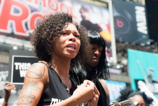 Demonstrace hnutí Black lives matter na Times Square, NYC