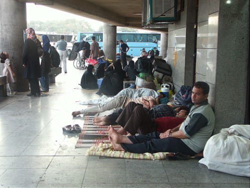 Ráno na teheránském Jižním terminálu